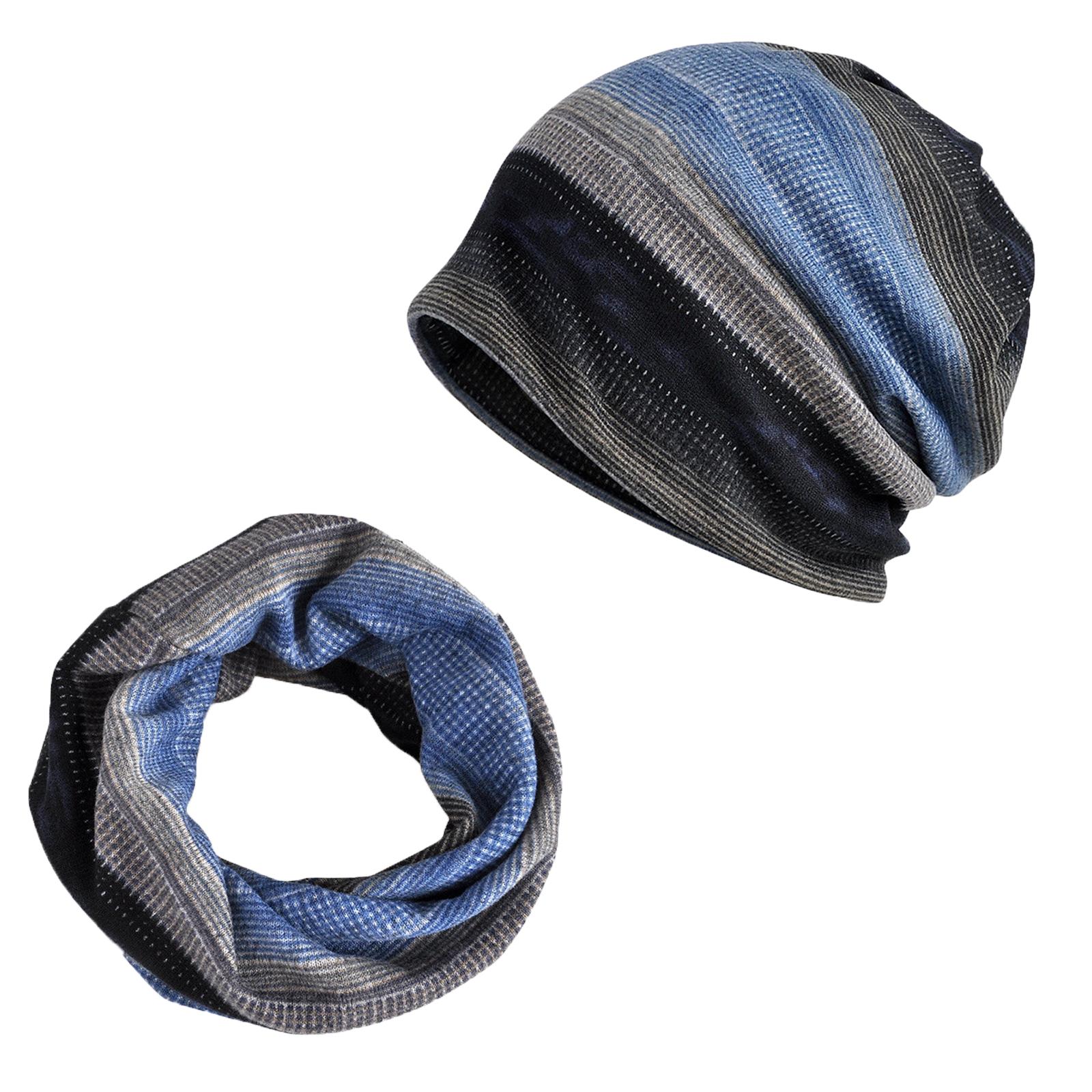 Men Women Beanie Hat Warm Slouchy Soft Daily Beanie Running Skull Cap Helmet Liner Sleep Skiing Hats blue/dual use bouncy#1