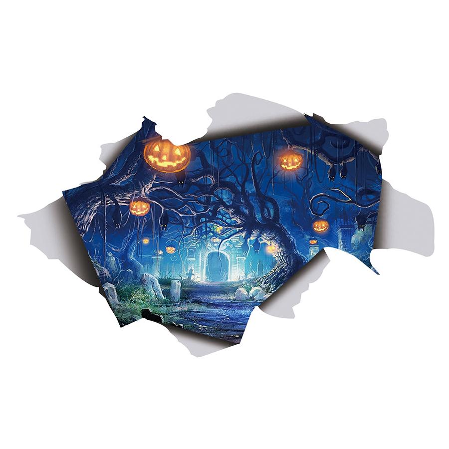 Halloween Horror Wall Sticker, Spooky Stickers & Floor Decals for Halloween Party, Haunted House & Home Horror Decorations
