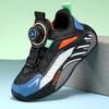Children's little white shoes campus June 1 performance boys and girls white button sports shoes medium and older children's breathable running shoes