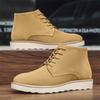 Mode Wildleder Herren Freizeit-Laufschuhe Komfort-Sneakers Schnürschuhe Solide Stiefeletten Neue Mode Herren Motocross-Stiefel Outdoor-Schuhe