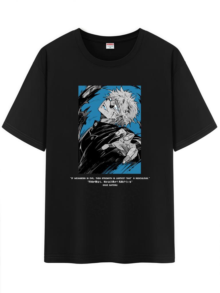 2026 New Unisex Japanese Anime JJK Pattern TShirt Jujutsu Kaisen Character Gojo Graphic Short Sleeve Regular Fix Tee Shirt