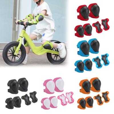 6 stuks/set Kinderen Skaten Beschermende Uitrusting Kit met Knie Elleboog Pad Polsbeschermer Beschermer Roller Skate Skateboard Scooter Fietsen Veiligheidsuitrusting