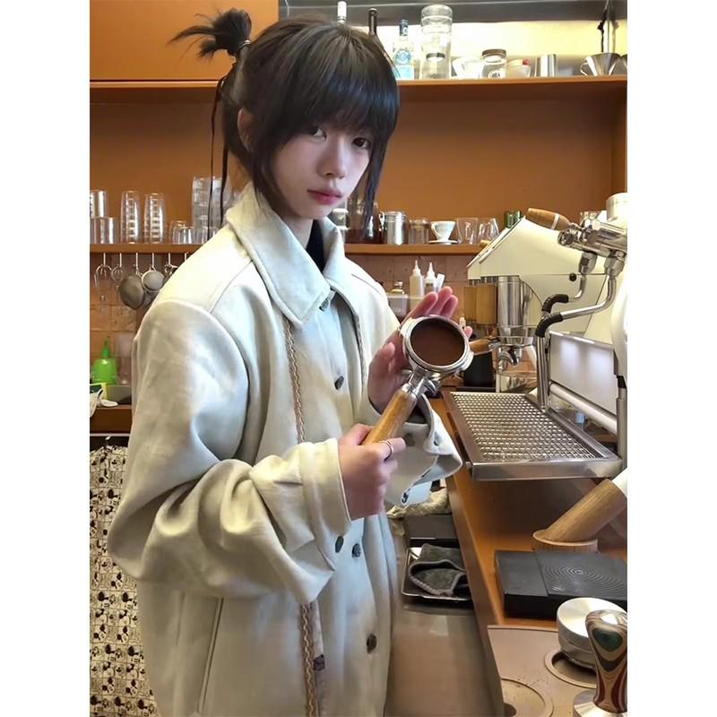 

Men s Floral Lapel Jacket: American Cleanfit Spring/Autumn Multi-Style Design Extra Large вершковий/білий