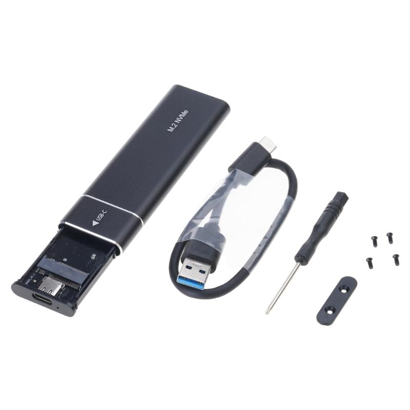 Universal M.2 External Drive Case USB 3.2 Compatible 2230 2242 2260 2280 Size Plug-Play  External Disk Housing