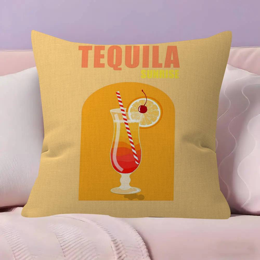 Hot MMmargarita Cocktail Arted  Pillow Cover Sofa Cushion Cover Home Room Decoration Children Gift