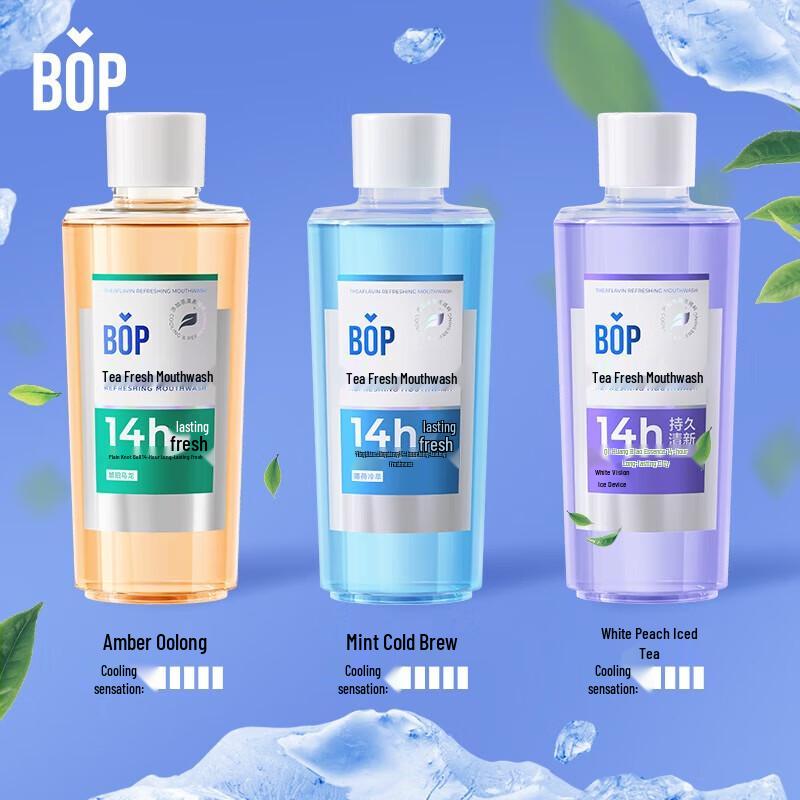 bop Tea Fresh Mouthwash - White Peach Iced Tea 500ml