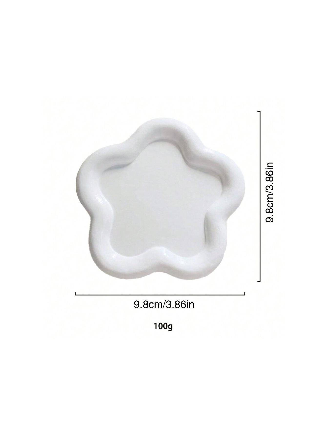 

1pc Flower Shaped Jewelry Tray, Jewelry Plate, Jewelry Storage Tray, Jewelry Holder, Household Creative Jewelry Storage Ornament