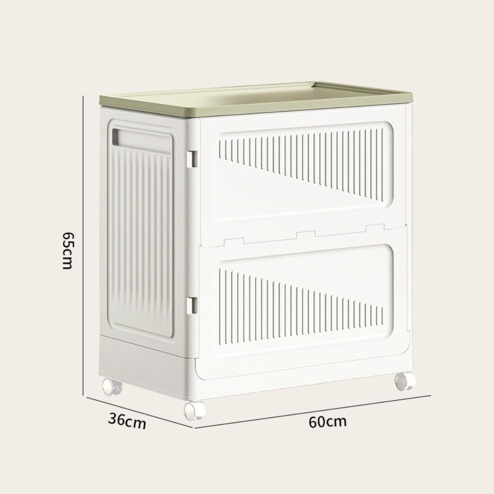 Large Capacity Foldable Storage Box Flip Cover Multipurpose Clothes Storage Basket with Wheels Space Saving