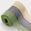4cm Wide Colored Imitation Hemp Wire-Edged Burlap Ribbon for DIY Christmas Decorations