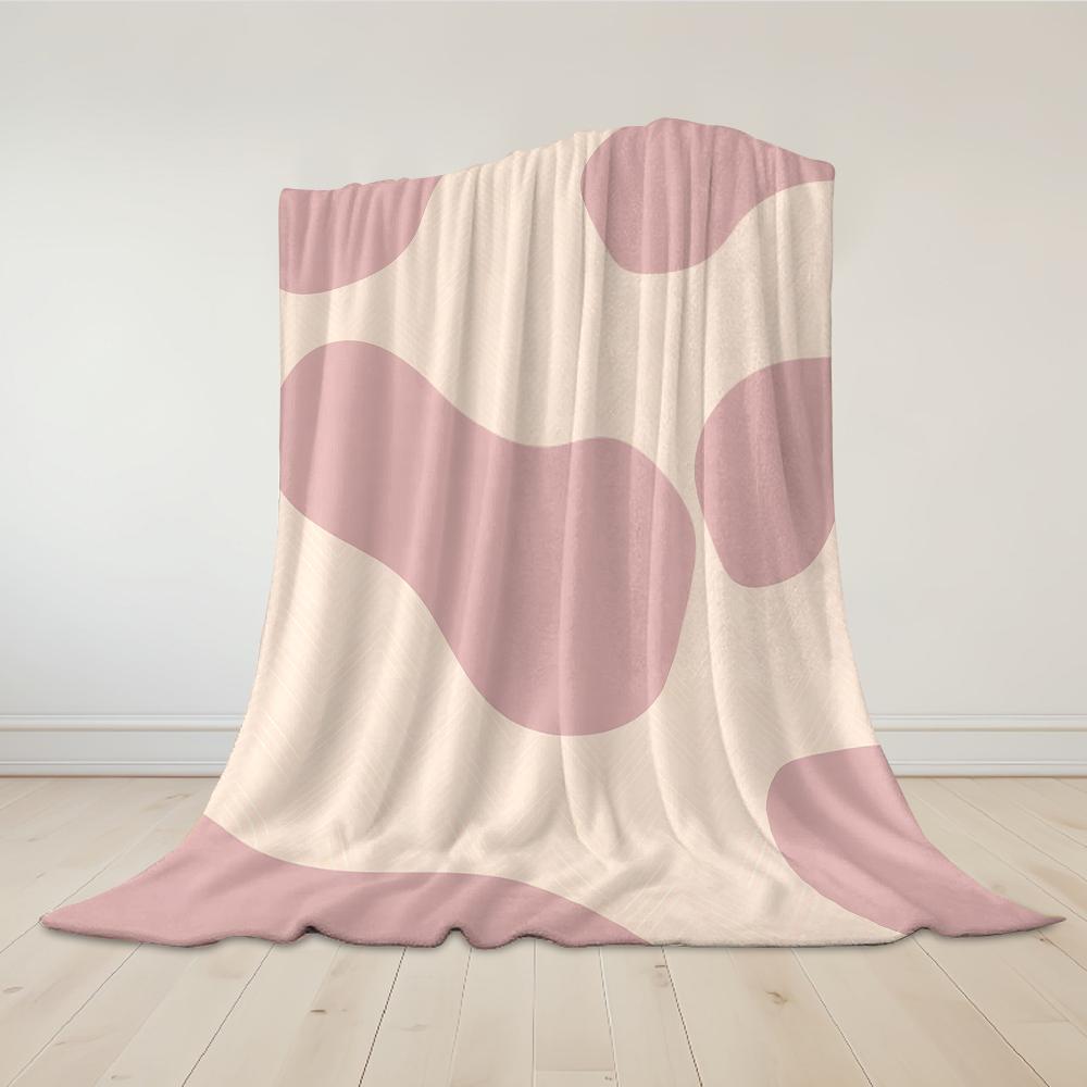 Blush Wave Texture Flannel Blanket Warm Soft Halloween Christmas Couch Warm Cozy Decorative Decor Gift for All Season