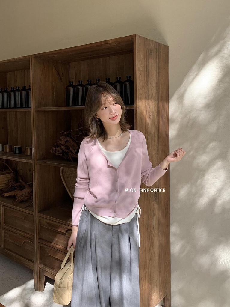 Two-Piece Knitwear: Versatile Korean Long Sleeve Color Block T-Shirt for Early Autumn Women