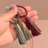 Tassel and Brocade Keychain DIY Set: Bag Accessories & Woven Rope Strap Pendant