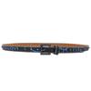 High-end Women's Patterned 2.3 Leather Belt with Pin Buckle and Rhinestones – European & American Punk Style.