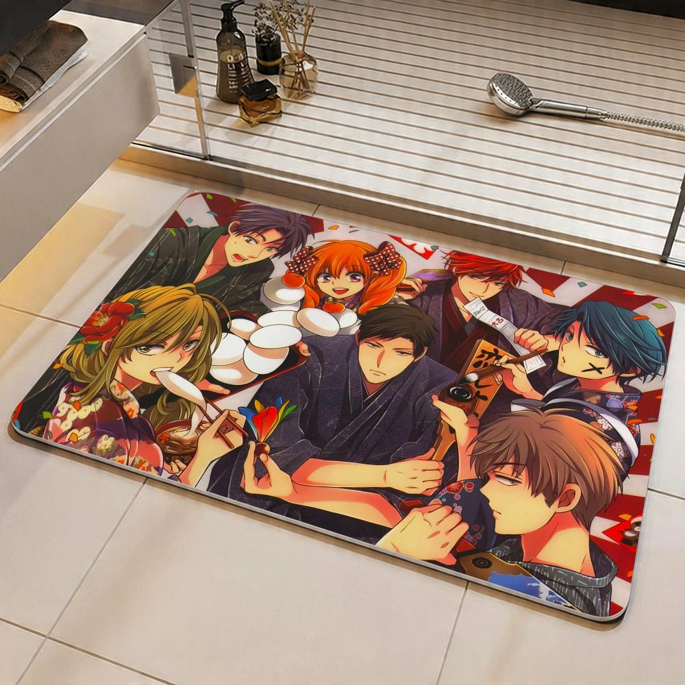 Anime Monthly Girls' Nozaki-kun Floor Mat Eco Diatomite Antibacterial Odor-Resistant Floor Mat & Drain Pad for Kitchen &Bathroom