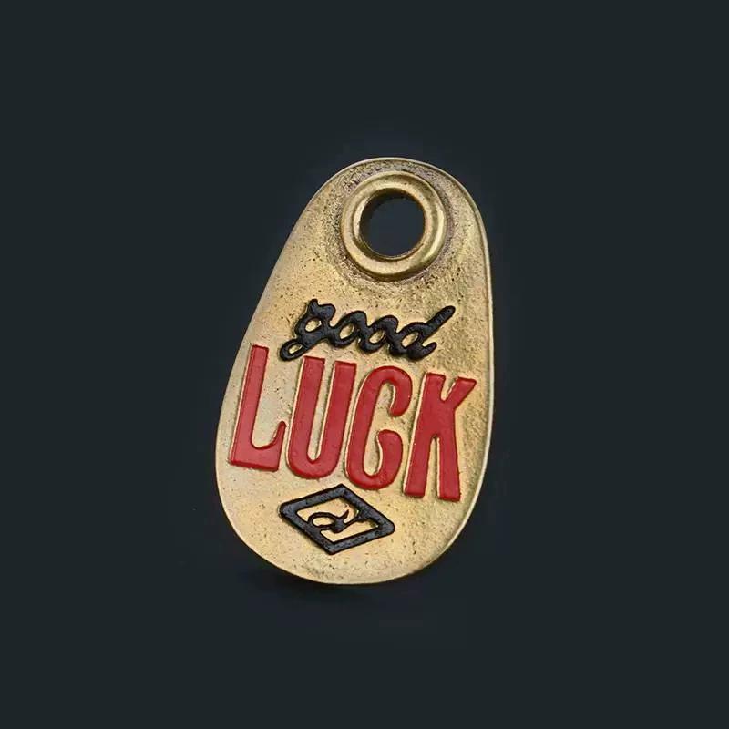 Brass Goodluck Motorcycle Car Keychain Male Trend Personality Creative Trend Brand Ami Kaji Accessories