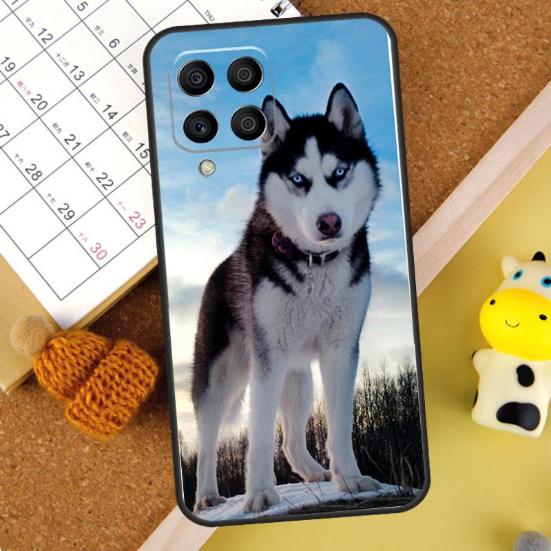 Animal Husky Puppy Case For Samsung Galaxy M15 M35 M55 M33 M21 M31 M16 M36 M56 M53 M13 M12 M32 M52 M14 M34 M54