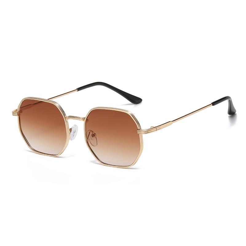 New Men'S And Women'S Metal Frame Fashionable Ultra Light Ins Plain Glasses Retro Artistic Beach Sunglasses 2400