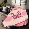 Cartoon Cute KOBITOS Blanket For Sofa Office Bed Plane Travel Sleep Read Relax Camping Soft And Warm