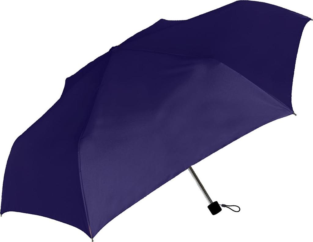 Nakatani Natural Basic Folding Umbrella for Sun and UV Navy Manual Rib Black Windproof Rain, Protection, [944-002], Opening, Size 55cm, Coated,