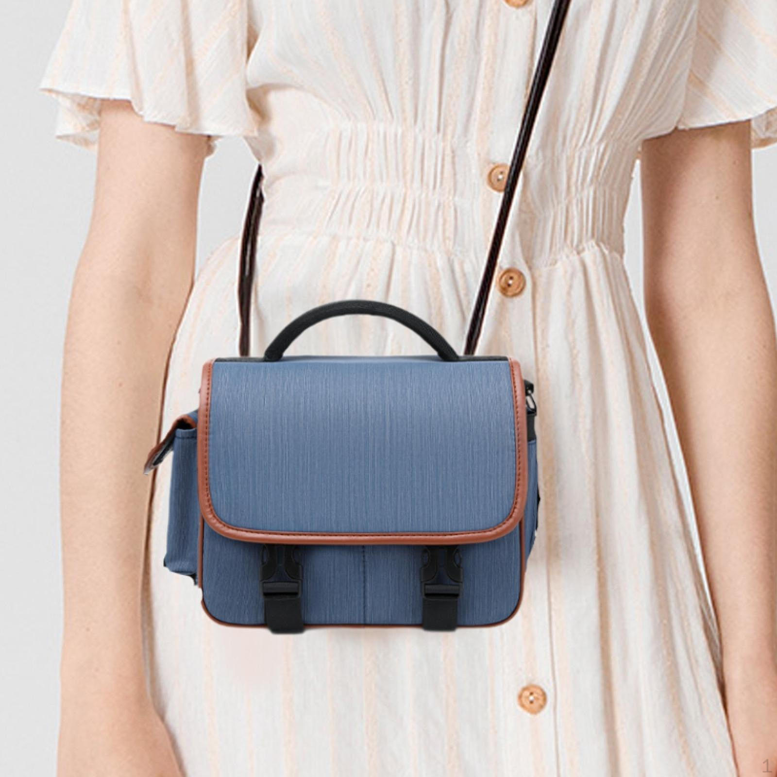 

Camera Bag Organizer Lightweight Professional Crossbody Shoulder Strap Photography синий