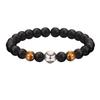 Handcrafted Beaded Bracelet Minimalist Black Handchain with Ball Pendant Versatile Sports Jewelry for All Occasions