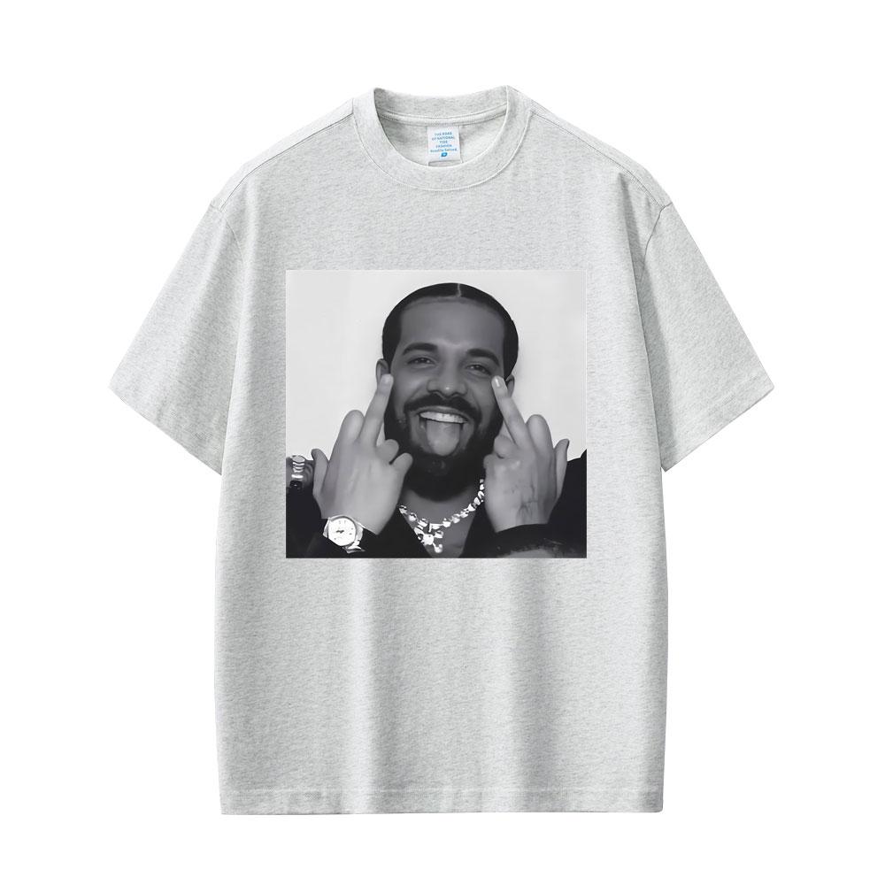 Rapper Drake Gesto Amichevole Divertente Meme Maglietta Unisex Donna Casual Umorismo Magliette Manica Corta Unisex Hip Hop Vintage Top Maglietta
