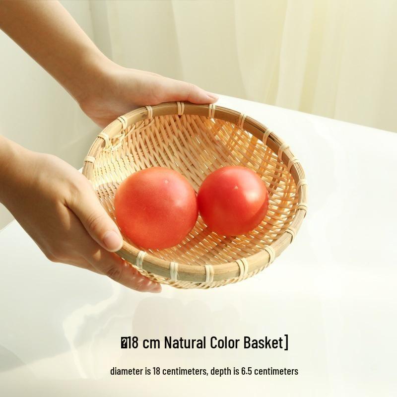 Household Bamboo and Rattan Steamed Bun and Egg Basket Set