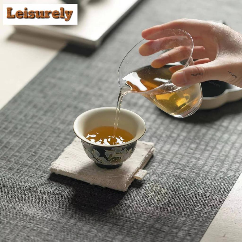 Hand-painted Auspicious Clouds Ink Lotus Tea Set Complete Set Elegant Tea Ceremony Set Teapot And Tea Cup Set Tea Set Gifts