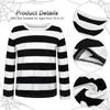 5Pieces Cosplay Halloween Costume Set,Robber Costume Halloween Cosplay Burglar Accessories Thief Costume for Adults