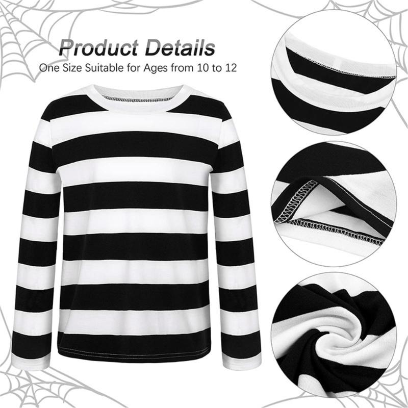 5Pieces Cosplay Halloween Costume Set,Robber Costume Halloween Cosplay Burglar Accessories Thief Costume for Adults