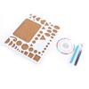 4pcs Paper DIY Set Quilling Tools Template Mould Board Tweezer  Pins Slotted Tool Kit White