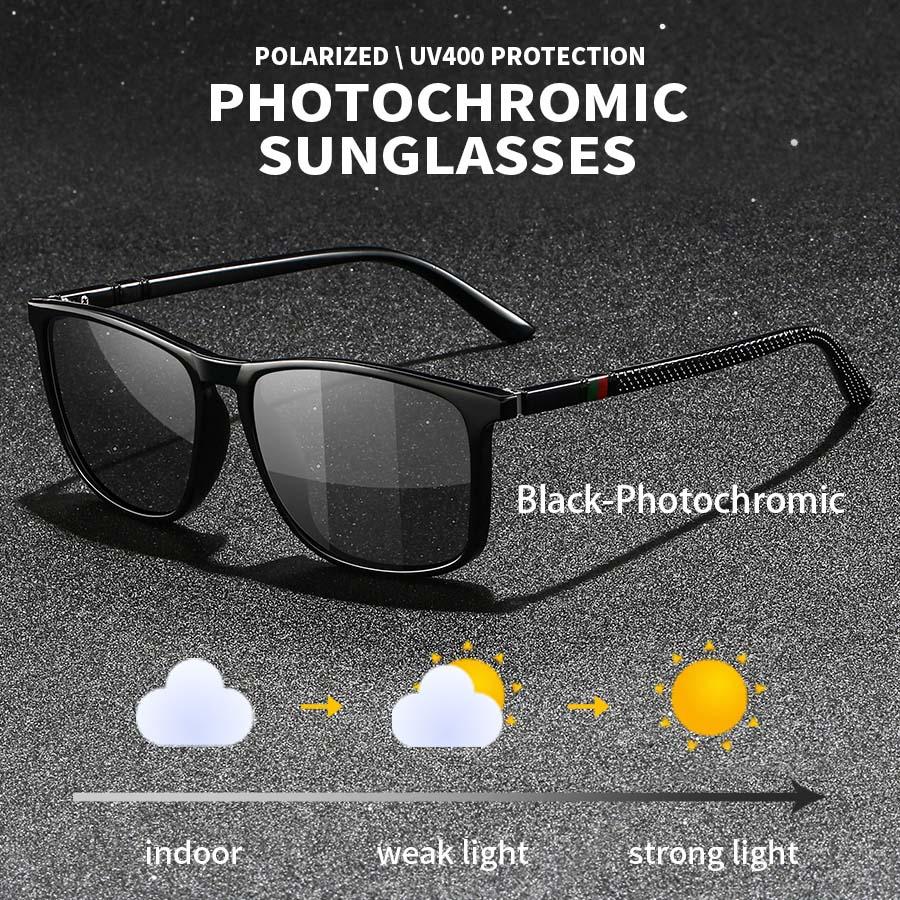 

Модные фотохромные поляризационные солнцезащитные очки для мужчин и женщин, винтажные квадратные солнцезащитные очки, мужские брендовые дизайнерские очки для вождения, рыбалки, UV400