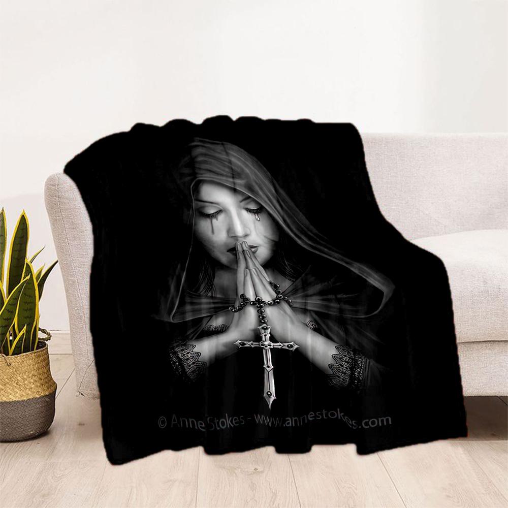 Gothic Style Blanket Soft & Cozy Great for Bedding Picnics Livingroom Four Seasons Multipurpose Digital Print Birthday Christmas Gift Blanket
