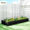 Galvanized Raised Garden Bed 8' X 3' X 1' Metal Planter Box for Growing Vegetables Flowers Herbs Succulents Black