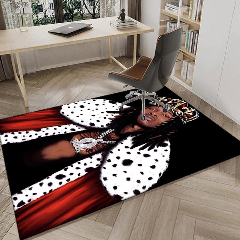 King Of The Rapper Carpet, Chair Rug,Rug for Office Bedroom Living Rooms, Doormat Decor Fan Gift Christmas Gift