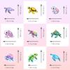50 Blue Sea Turtle Stickers Cartoon Turtle Graffiti Stickers Colorful Ocean Turtle DIY Scooter Stickers