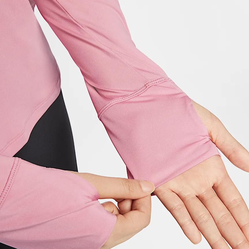 Nike Dri-Fit One Classic Series Breathable Quick-Dry Solid Color Comfortable Soft Long Sleeve T-Shirt Women Tops Pink FN2802699