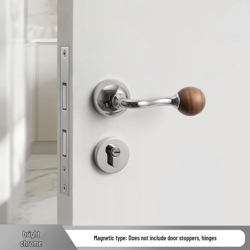 Bureau White Travertine Magnetic Silent Door Handle for Modern Luxury Bedrooms