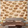 Chocolate Chip Cookie Pattern Pattern Wall Hanging Tapestry Decorative Tapestry Home Decor for Bedroom and Living Room