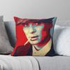Tommy Shelby Cillian Murphy Square Pillowcase Polyester Linen Velvet Creative Decor Pillow Case Sofa Seater Cushion Cover 45X45