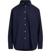 Polo Logo Embroidered Long Sleeve Polo Shirt Women Shirts Elegant-Dark-Blue WMPOSHTNDN20277-410