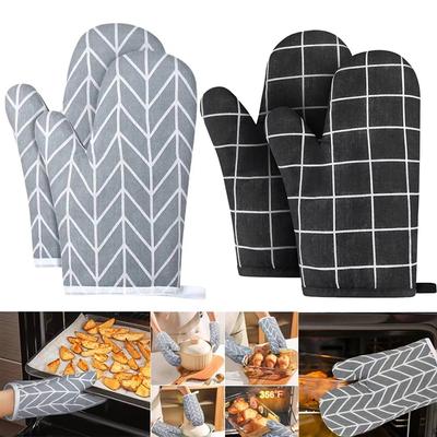 2 Stück wärmeisolierende Handschuhe, hitzebeständige Mikrowellenhandschuhe und hochtemperaturbeständige Küchen- und Ofenhandschuhe