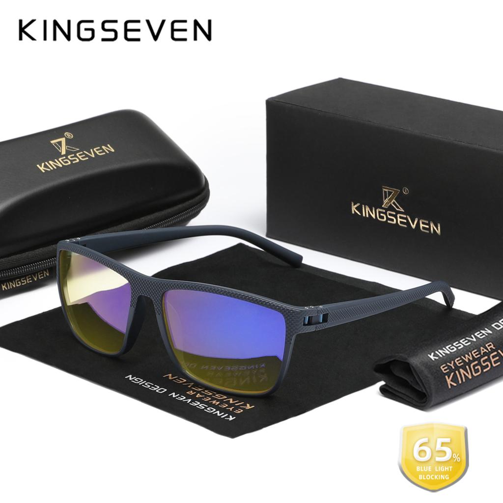Kingseven Brand Fashion Anti-Blue Light Glasses Transparent Lens Men/Women Computer Blue Ray Blocking Eyewear Optical Eyeglasses