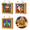 Kreative Feiertagsgeschenkidee DIY Acryl Puzzle LED Nachtlicht, Handmontierte Weihnachtsbaum Puzzle Lampe, Nachttischlampe Dekorative Schreibtisch für