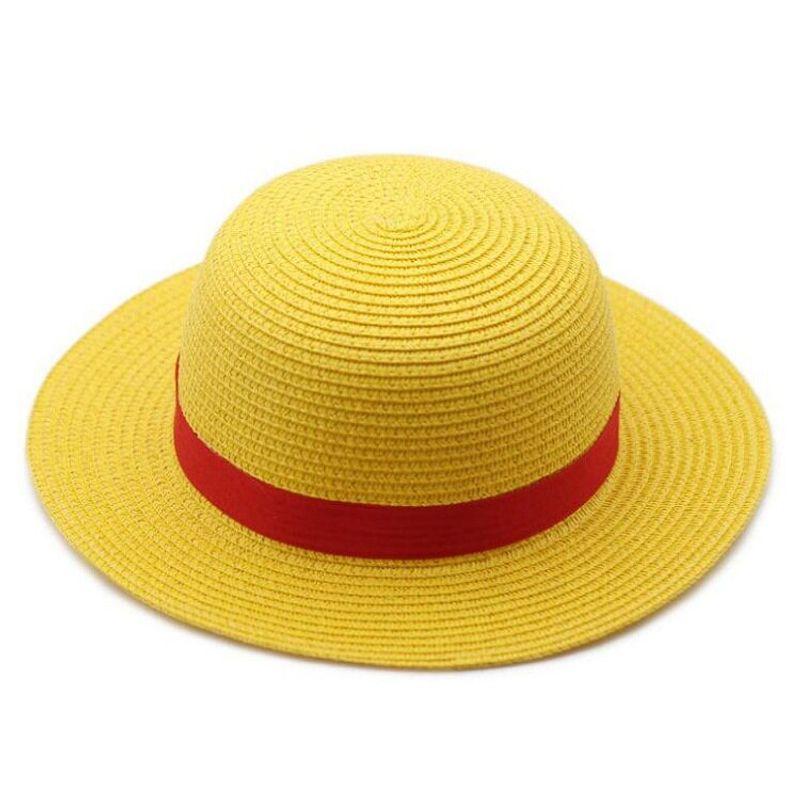 One Piece Luffy First-Generation Cosplay Costume Classic Straw Hat Luffy Cosplay Outfit Cross-Border Factory One Size Fits All Hat XXL