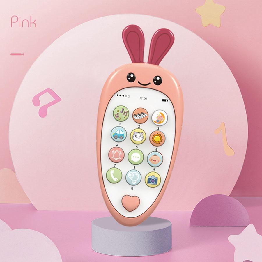 Baby Phone Toy Music Sound Telephone Sleeping Toys With Teether Simulation Phone Kids Infant Early Educational Toy Kids Gifts
