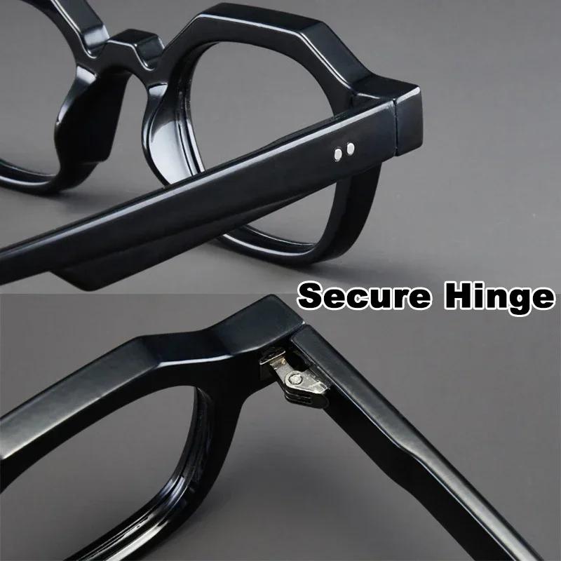 Retro And Fashionable Polygonal Reading Glasses Small Frame Anti-Radiation Clear Lens Far Sight Eyeglasses Diopter 0 To +4.0