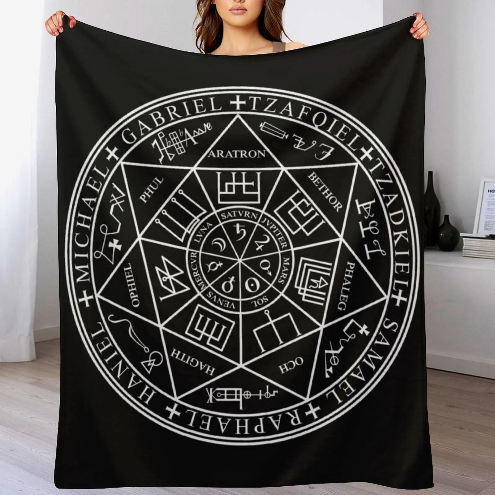 

Seals Of The Seven Archangels Throw Blanket Warm Flannel Blanket for Couch Chair Bedroom 102x76cm(40x30in)