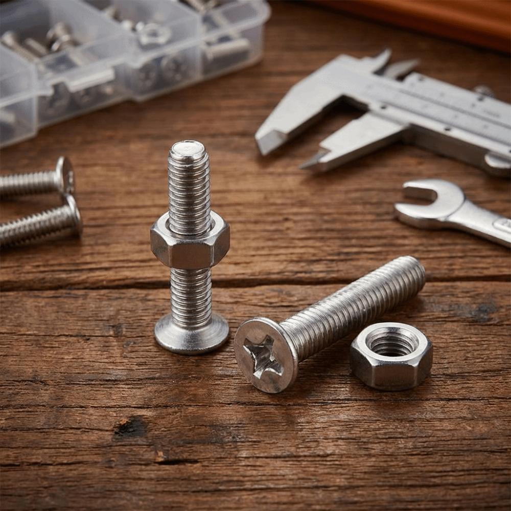 304 Stainless Steel Phillips Beveled Flange Bolt  Furniture Connection