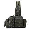 Fishing Tackle Backpack Lure Box Gear Storage Bag Fanny Pack for Men Fly Fishing Backpack with Rod Holder Sling Shoulder Bag